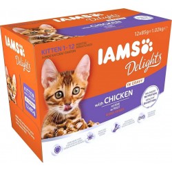 IAMS Chaton Sachets Poulet 12x85g 1.02Kg