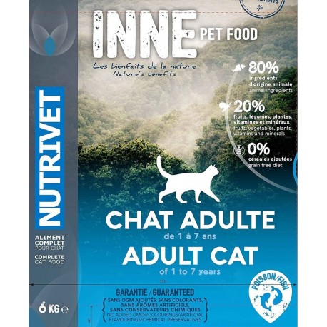 Croquette Nutrivet Inne Pour Chat Adulte Poisson 6Kg la bouteille