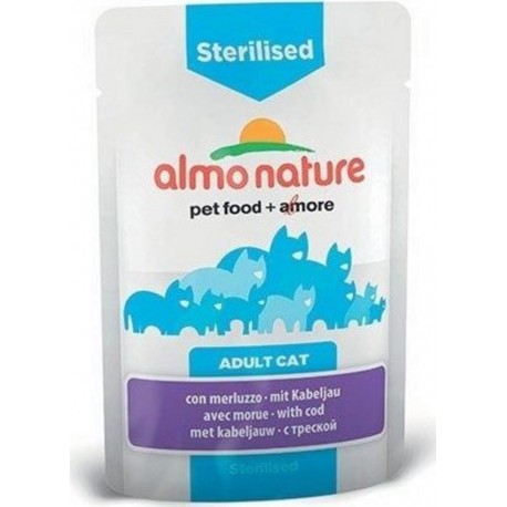 Pâtée Almo Nature Chat Fonctionnel Stérilisé Morue 30 X 70g