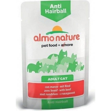 Pâtée Almo Nature Chat Fonctionnel Anti-hairball Bœuf 30 X 70g