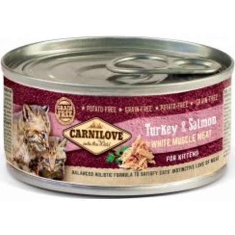 NC Pâtée Carnilove Kitten Dinde Et Saumon – Boîte 100g