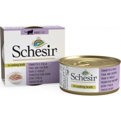 Schesir Chat Bouillon Boîte 70 G Thon Poulet 70g