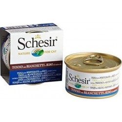 Patee Pour Chat En Gelée Natural Schesir Boîte 85 G 85g Thon Blanchaille Riz l'unité de 0.09Kg