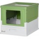 Maison De Toilette Pliable Portable Pour Chat Blanc Vert