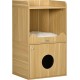 Clair Maison De Toilette Chat Porte, Niche, Coussin, Plateau Aspect Bois Clair