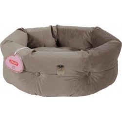 NC Corbeille Chesterfield Chambord Taupe. Ø 41 Cm. Pour Chats. Zolux