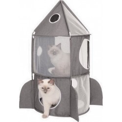 NC Cat It Tour A Chat Fusée Vesper Rocket Ship Gris