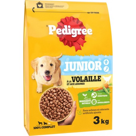 PEDIGREE Croquettes Pour Chiot A La Volaille Et Aux Légumes 3Kg