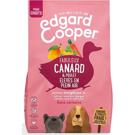 Cooper Edgard & Chiot Croquettes Au Canard Et Poulet Frais Canard Et Poulet l'unité de 2.5Kg