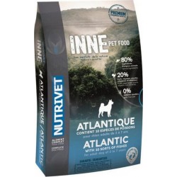 Nutrivet Croquettes Au Poisson Inne Atlantique Pour Chien Adulte la bouteille