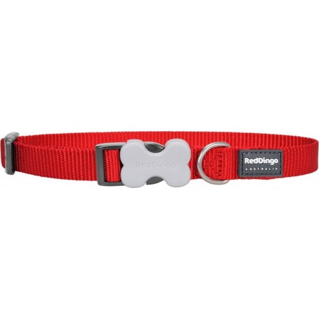NC Collier Chien Réglable Red Dingo Basic Rouge Taille : T4