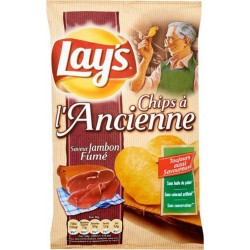 Lay's Lay’s Chips à l’Ancienne Saveur Jambon Fumé 120g (lot de 10)