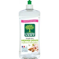 L'Arbre Vert Vaisselle & Mains Hypoallergénique à l’Amande Douce & Fleurs d’Abricotier 750ml (lot de 8)