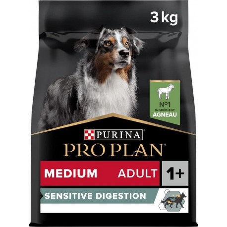 NC Proplan Chien Adult Medium Sensitive Digestion Agneau 3Kg l'unité de 3Kg