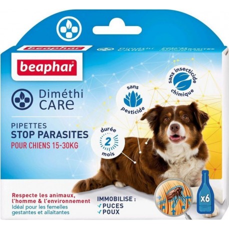 Beaphar Diméthicare Moyen Chien (15 À 30Kg) 6 Pipettes les 6 unités