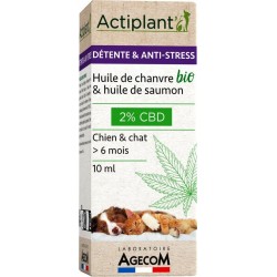 Actiplant Huile De Chanvre Et Saumon 2% Cbd Anti-stress 10 Ml le flacon de 10ml