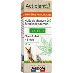 Actiplant Huile De Chanvre Et Saumon 4% Cbd Articulations 10 Ml le flacon de 10ml