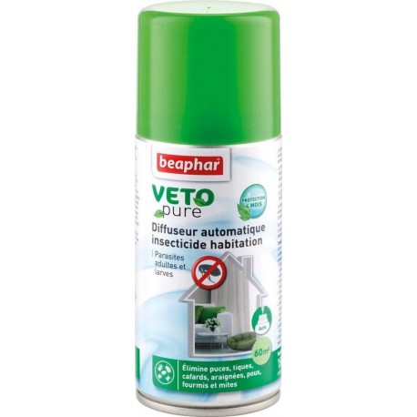 M² Diffuseur Automatique Insecticide Habitat 60 Vetopure, 150ml