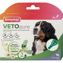 Beaphar – Vetopure – Pipettes Répulsives Antiparasitaires Pour Grand Chien (+30Kg) l'unité de 1.0Kg