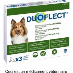 NC Duoflect Pipettes Antiparasitaires Chien 20 – 40Kg, 3 Pipettes