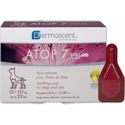 NC Dermoscent Atop 7 Spot-on Pour Chien Et Chat 4 Pipettes 0 10Kg