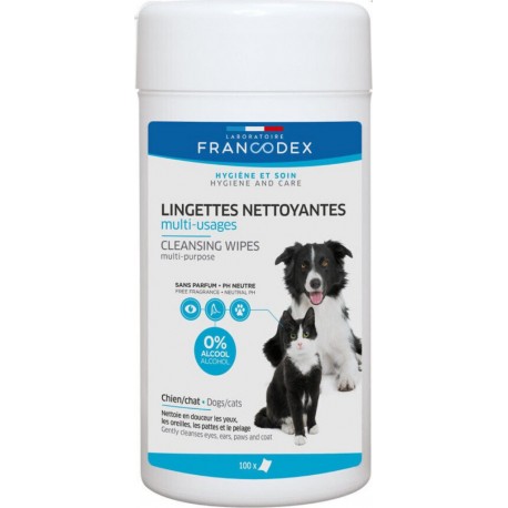 Lingettes Nettoyantes Multi-usages Pour Chien, Chat Et Rongeur Francodex