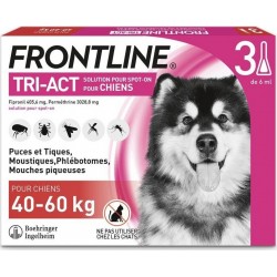 Frontline Tri-act Pipettes Antiparasitaires Très Grand Chien 40 – 60