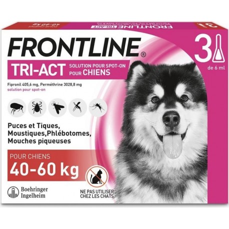 Frontline Tri-act Très Grand Chien (40 À 60Kg) 6 Pipettes les 6 unités