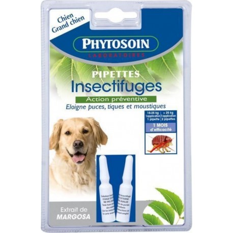 NC Phytosoin Pipettes Insectifuges Pour Chien Moyen Et Grand Chien Lo