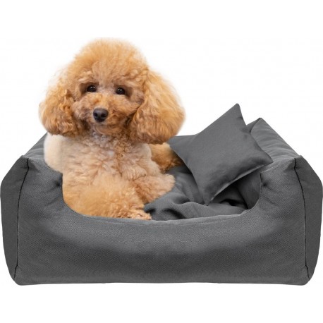 NC Creative Pets Coussin Chien 55 X 45 X 19 Cm Gris | Panier Chien Lavable En Machine | Petit Et Moyen Chien | Anti Stress