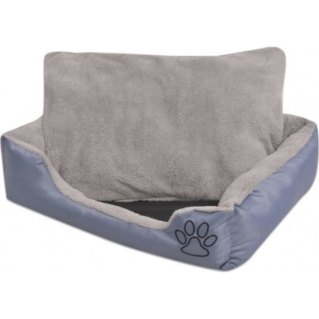 NC Lit Pour Chiens Avec Coussin Rembourré Taille 65 Cm Gris 02_0001567