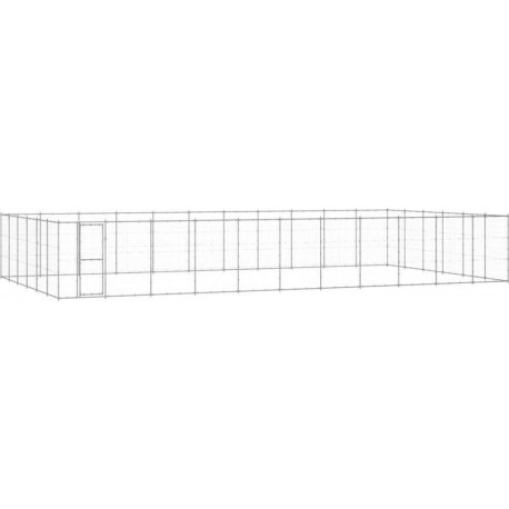 M² Chenil Extérieur Cage Enclos Parc Animaux Chien Extérieur Acier Galvanisé 79,86 02