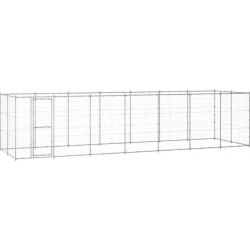 M² Chenil Extérieur Cage Enclos Parc Animaux Chien Extérieur Acier Galvanisé 16,94 02