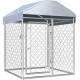 Chenil Extérieur Cage Enclos Parc Animaux Chien Extérieur Avec Toit 100 X 100 X 125 C