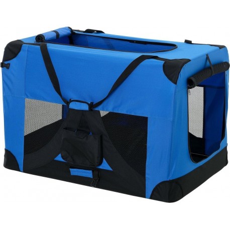 NC Cage De Transport Pour Chien Box Chenil Polyester Pliant Taille M Bleu 03_0001220