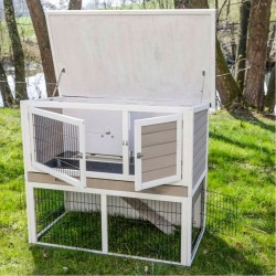 Cage Pour Rongeurs Avec Fond En Métal Lucky Blanc 115x65x100 Cm Kerbl