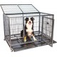 NC Cage Pour Chien Intérieur Et Extérieur Mouvedyxl, 123x79x84cm, Caisse De Transport, Roues Verrouillables, Pliable, 2 Po