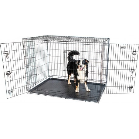 NC Cage Pour Chien Fortressoo3xl, Caisse De Transport Pour Grand Chien 137x94x114cm, Pliable, 2 Portes, Plateau Amovible,