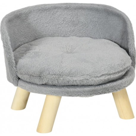 NC Canapé Lit Panier Pour Chien Scandinave Peluche Gris