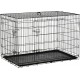 Dim Cage De Transport Pour Chien Pliable Dim. 121l X 77l X 82h Cm Acier Abs Noir