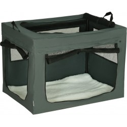 NC Sac De Transport Pliable Pour Chien Chat Acier Polyester Gris