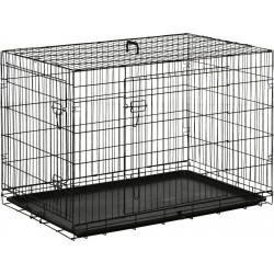 NC Cage Caisse De Transport Pliante Pour Chien 106 X 71 X 76 Cm Métal Noir