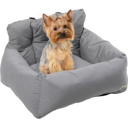 NC Siège Auto Pour Chien Chat Déhoussable Réglable Avec Attache Coton Gris