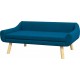 Canard Canapé Chien Design Scandinave Pieds Bois Velours Bleu Canard