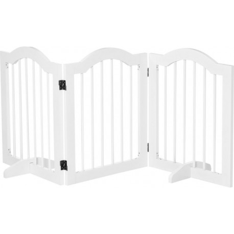 Barrière Modulable Pliable Barrière De Sécurité 154,5l X 61h Cm Blanc