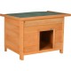 Dim Niche Chien Sur Pied Dim. 85l X 58l X 58h Cm Toit Ouvrant Bitumé Vert Bois Sapin Pré-huilé