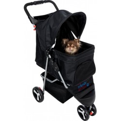 NC Trixie 28958 Poussette Pour Animaux De Compagnie 11Kg Chien Noir Métal Polyester Pliable