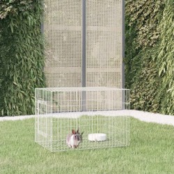 NC Cage À Lapin 78x54x54 Cm Fer Galvanisé Vidaxl