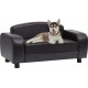 NC Canapé Pour Chien Marron 80x50x40 Cm Similicuir Vidaxl