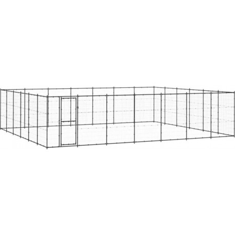 M² Chenil D'extérieur Pour Chiens Acier 50,82 Vidaxl